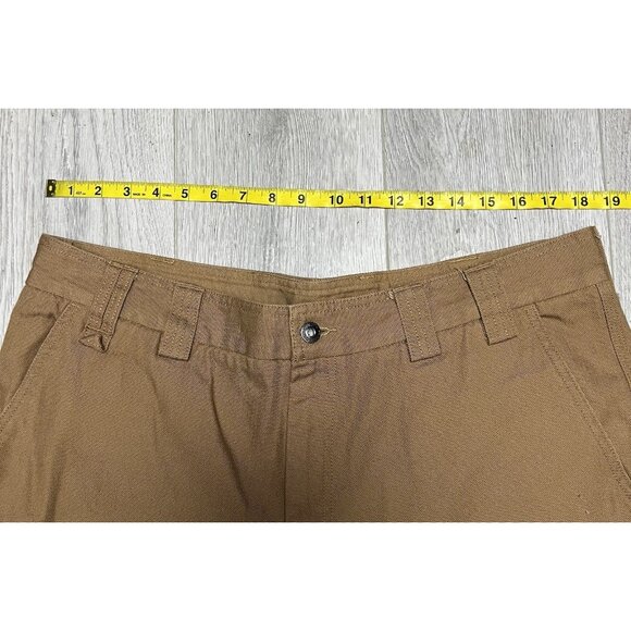 Duluth Trading Cargo Work Pants Mens 40x30 Brown Khaki Flat Front Canvas - Picture 6 of 6
